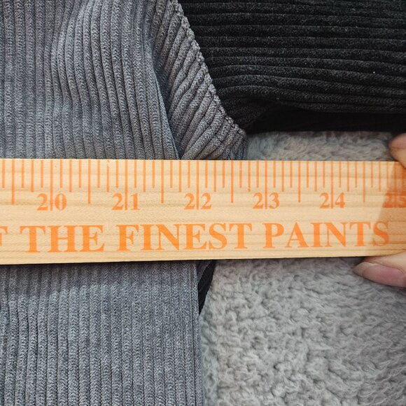 Brooklyn Cloth Colorblock Corduroy Button-Up Shirt Long Sleeve Black Grey Size L - Picture 3 of 6